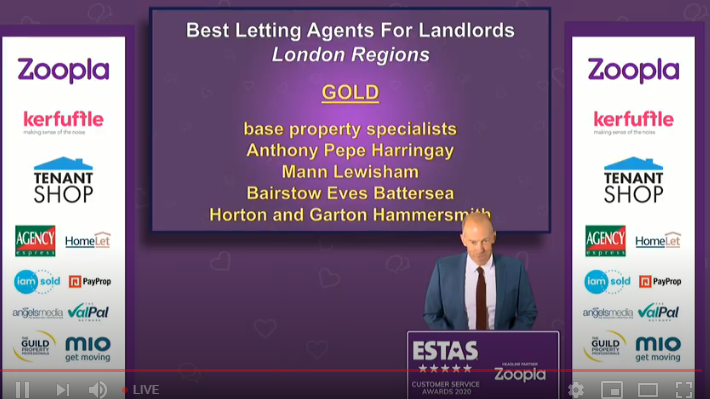 BairstowEvesUK's tweet photo. We couldn’t be happier! We’ve won Best Letting Agents in the extra special ESTAs Property Awards 2020!
Well done team Bairstow Battersea 🎉
#watchingtheESTAs https://t.co/Cno3w619vq