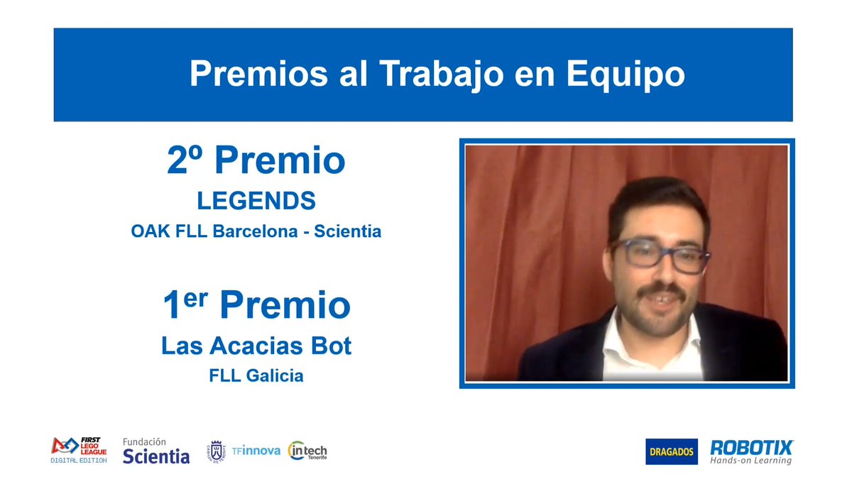 FllLegends's tweet photo. Segundo premio a TRABAJO EN EQUIPO en #FLLDIGITALEDITION #GRANFINALFLL @FLLSpain 🥳🥳🥳

Estamos supercontentos por la recompensa al trabajo realizado durante tanto tiempo. Es nuestro primer año y estamos entusiasmados. 🤖🤖🤖

Moltes gràcies a tots i totes. Fins ben aviat! https://t.co/qnvHKlMwgV