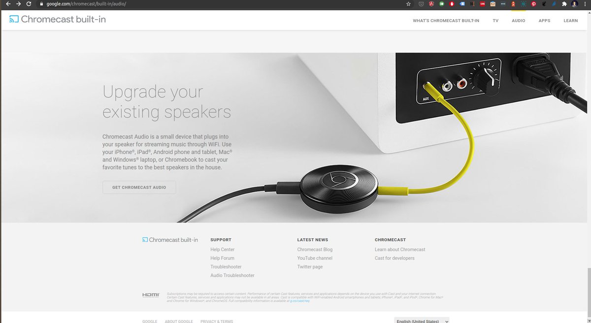 woutervddn's tweet photo. The year is 2020, it's been 539 days since @Chromecast audio was discontinued. There is no alternative. All ppl working on the project are abducted by UFOs, killed by COVID or protesting BLM. That is the logical conclusion as #ChromecastAudio is still featured on their website... https://t.co/lFJqCEOwSa