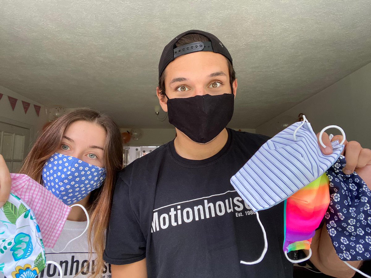 Need a face covering and fancy something a bit special? Why not grab yourself one of these that friend of the company Deb is making in her spare time to raise £750 for Motionhouse! And if you don't need a mask, you can also donate: Check out her campaign: bit.ly/3isrCLB