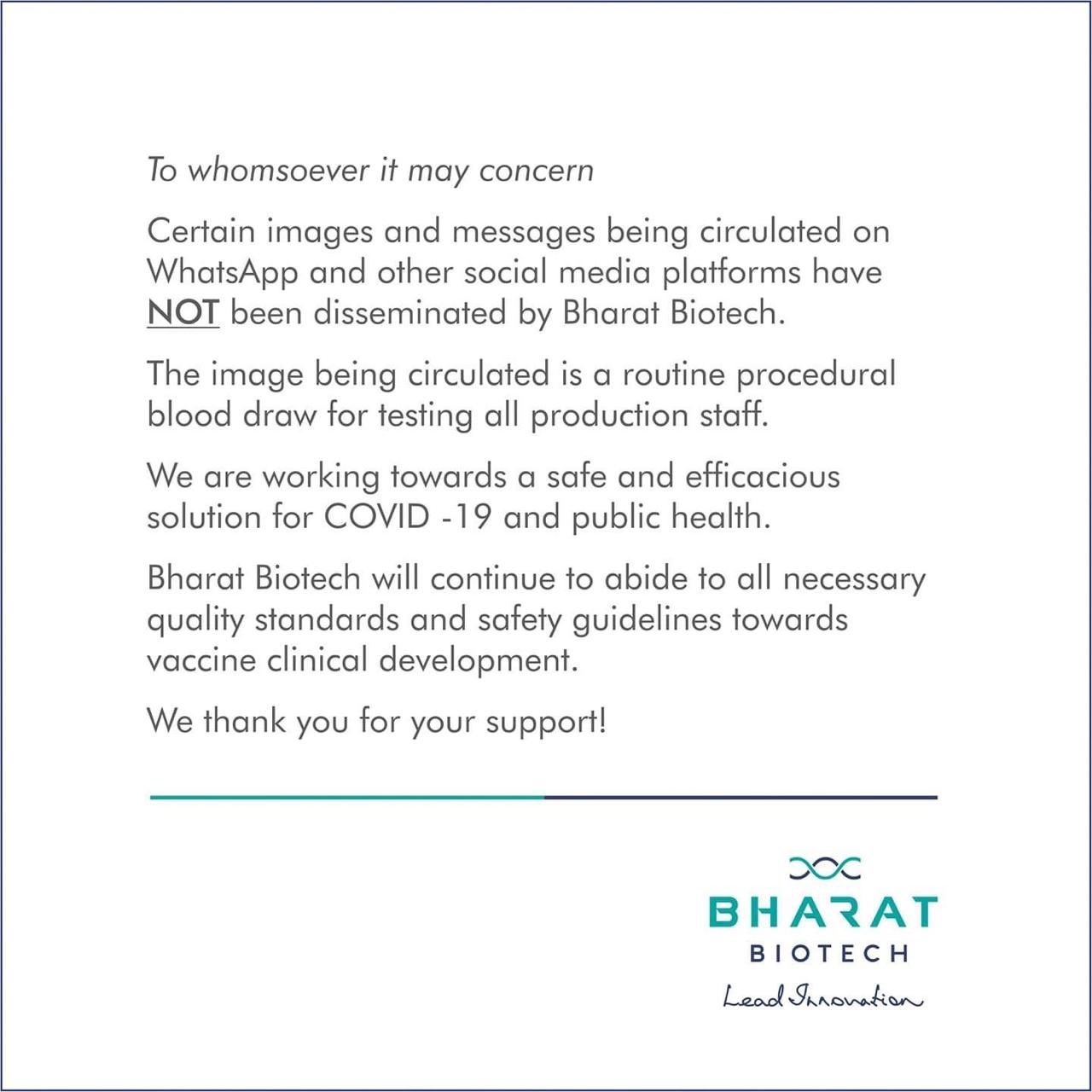 Fact check: Bharat Biotech rubbishes viral forward on VP getting COVAXIN