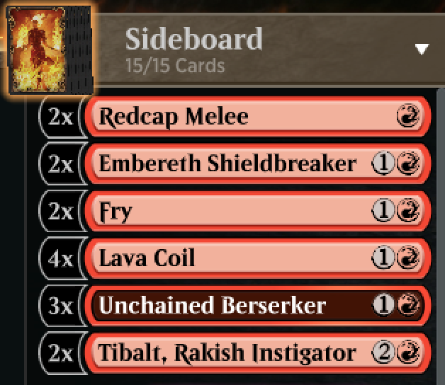madebyjoel's tweet photo. This Cavalcade + Pryreling deck is a fast ladder climber! Went 15 and 5 in Bo1 in Diamond. Variant of @yerauldamtg version. Instant shock can trigger Pyrelings after attacks, then barge in gives them trample. Also good combat trick. Sideboard thoughts? @ArenaDecklists https://t.co/PNKctOtjL5