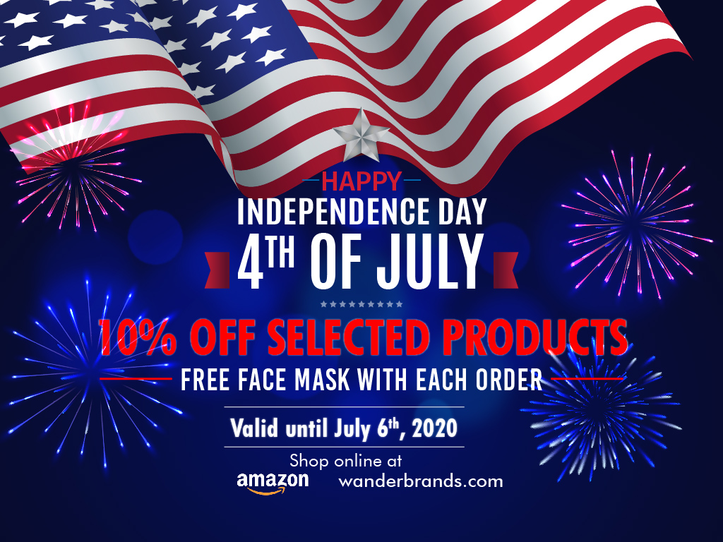 WanderBrandsUS's tweet photo. Stock up on selected products, with 10% OFF, plus a FREE mask with every order! Offer valid until July 6th 🇺🇸>> https://t.co/3lXyYnwcka

#independenceday #sale #july4 #celebrate https://t.co/lyyj6uzg0n