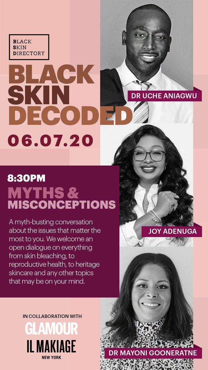 BLACK SKIN DECODED is just the other side of the weekend! - mailchi.mp/1b9c76eea98e/b… In partnership with <a href="/GlamourMagUK/">British GLAMOUR</a> we're bringing everything black beauty to your Monday night.
