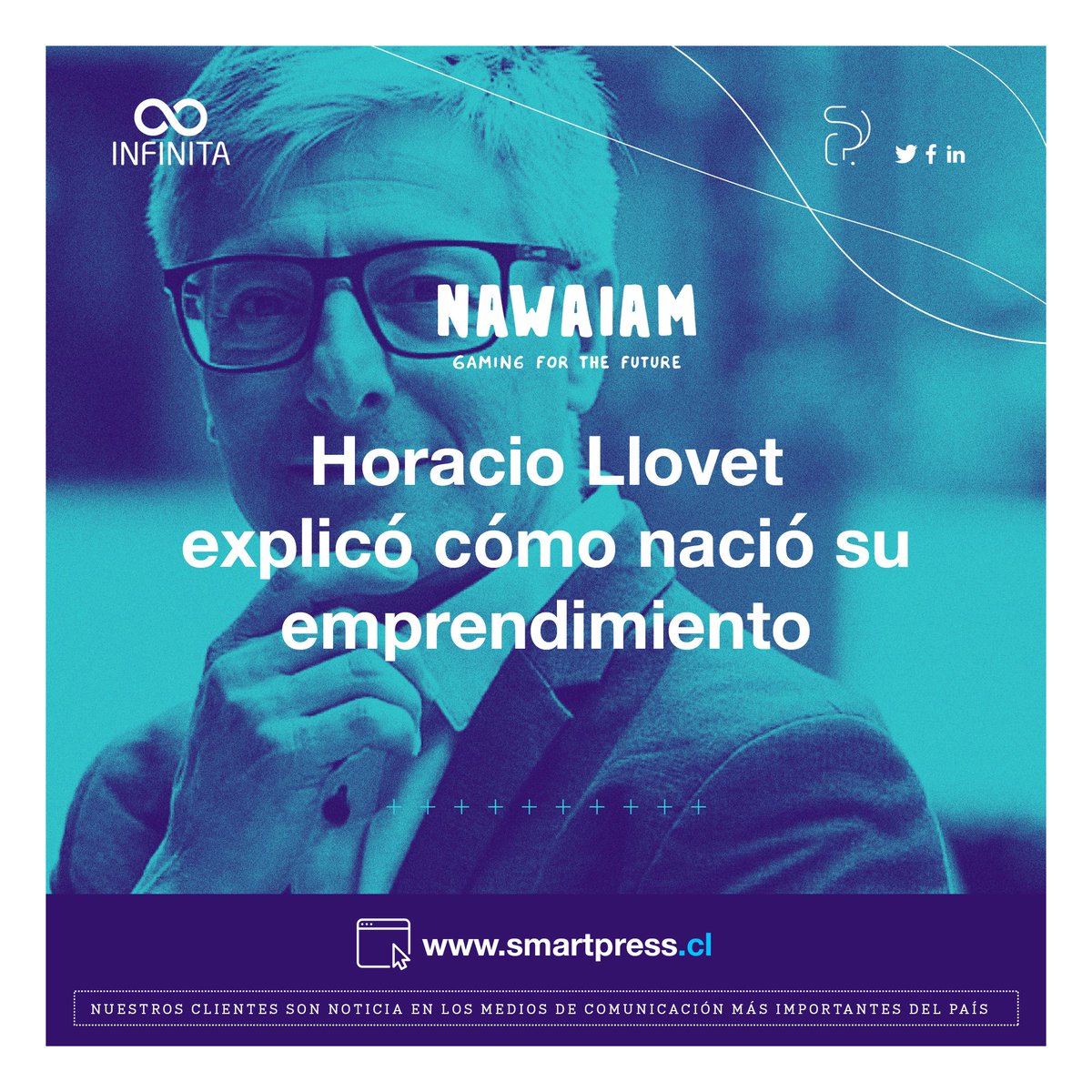 SmartPress_cl's tweet photo. 📢 Te invitamos a volver a escuchar la entrevista radial que dio Horacio Llovet (@DoctorPega) co fundador de @NawaiamGaming en el programa #WorkCaféSantander de @InfinitaFM. Detalles: 👉https://t.co/XtsN32oTPh 💪 https://t.co/HRauhGyDdX
