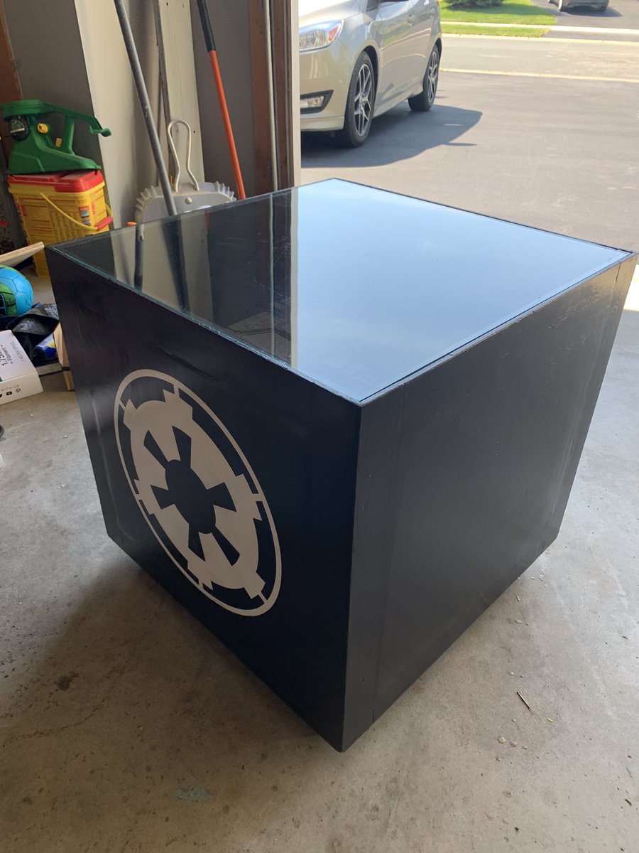 Behold the Death Star table. Cheap second hand coffee table + 3D prints + paint = another nerdy project complete. <a href="/make/">Make:</a> <a href="/makerbot/">MakerBot</a> <a href="/starwars/">Star Wars</a> #3Dprinting