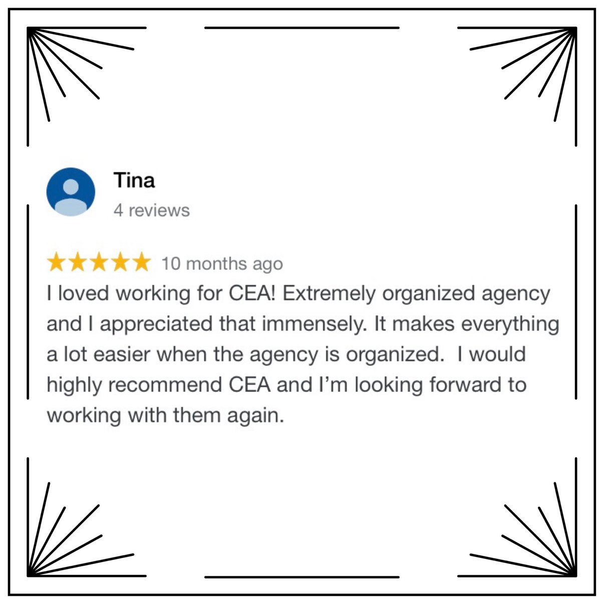 Happy Friday! We’re ending the week on a positive note with a review from one of our amazing brand ambassadors. Thank you Tina!