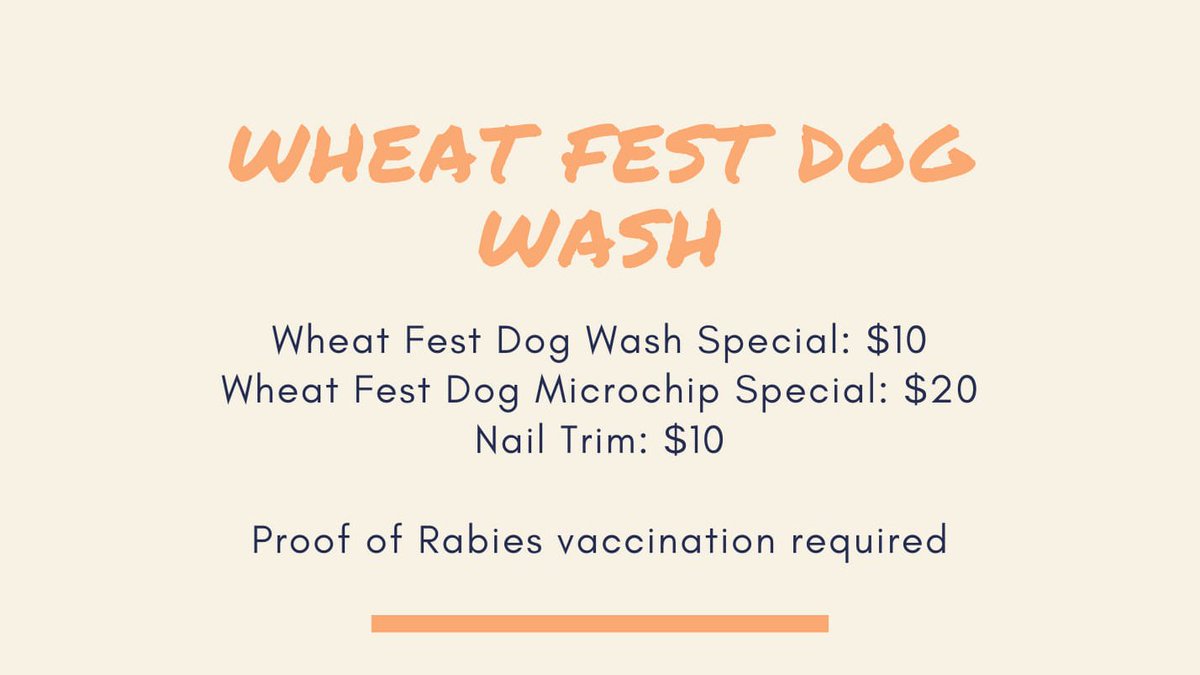 SUHumaneSociety's tweet photo. Bring your pup out on July 11th to Heritage Park from 12pm-3pm for a special Dog Wash price of $10! We will be offering nail trims for $10 and microchips for $20 as well! First come, first serve! https://t.co/HuNFplRQ3R