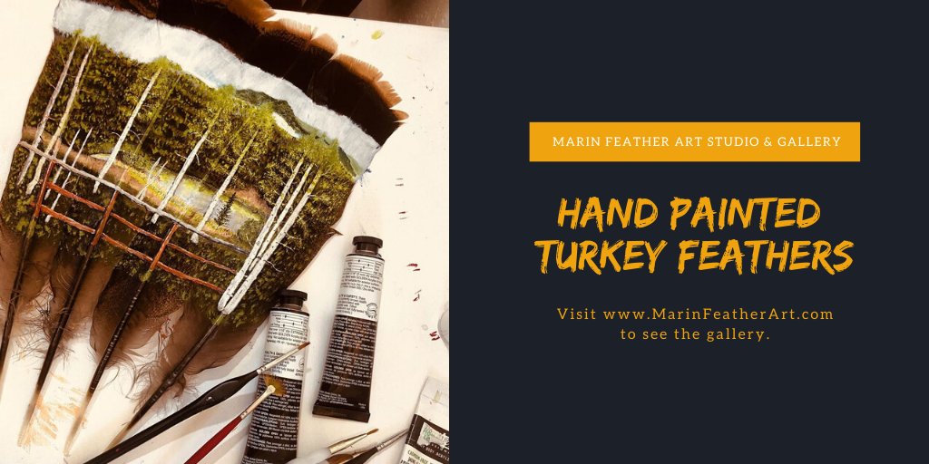 Hand-Painted Turkey Feathers Original, Print, Matted Framed Prints Arts | Available on ➡️ MARIN #FeatherArt Studio &amp; Gallery! #CanyonRoad, #SantaFe. Choose your favorite #turkeyfeatherpaintings from our #gallery of available designs. marinfeatherart.com/art.html