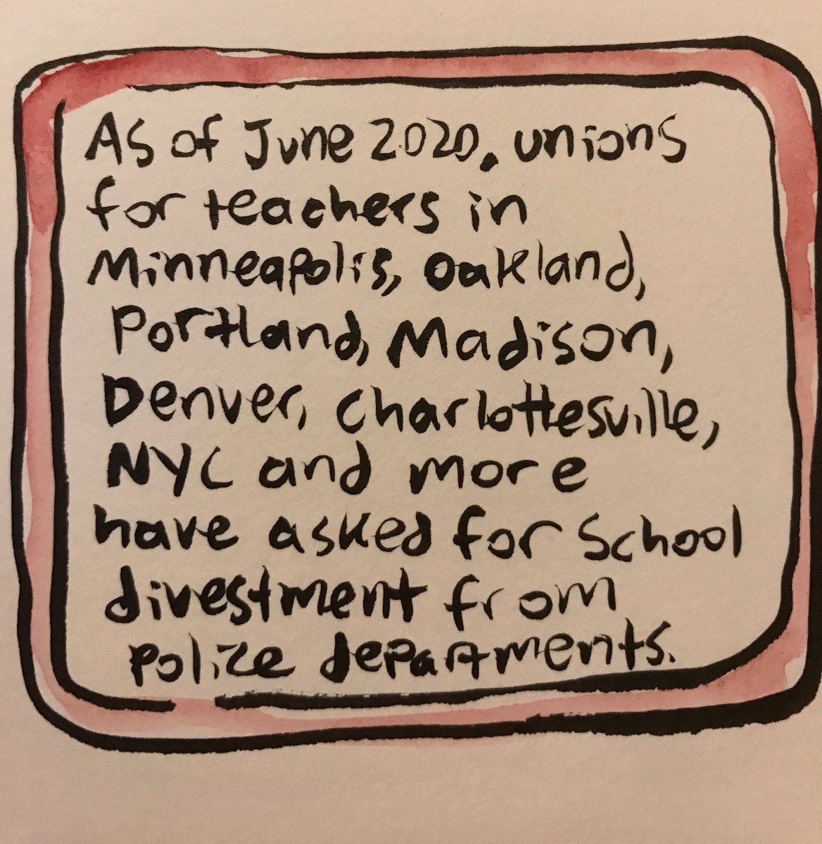 Value #2: we stand in solidarity with teachers and education workers pushing for schools to divest from police.