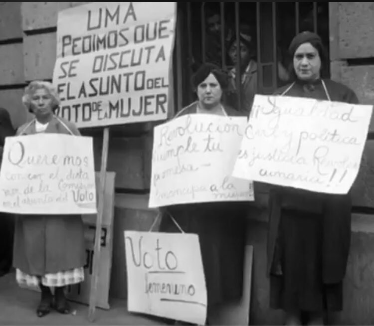 MaricruzMonteG's tweet photo. Hoy se cumplen 65 años del #VotoFemenino en México. 
Es un logro de muchas mujeres que pelearon por nuestros derechos. Así como ellas, ahora nos toca acabar con la violencia política. 
Que quede claro, no queremos concesiones, queremos igualdad política y en todos los ámbitos. https://t.co/D3ngl0wsyx