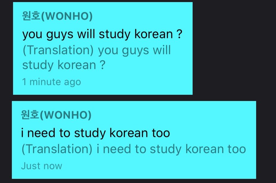 he's studying japanese as well and seems to like it when wenee study korean. he says he studies so much because he wants to feel the sincerity of international wenee