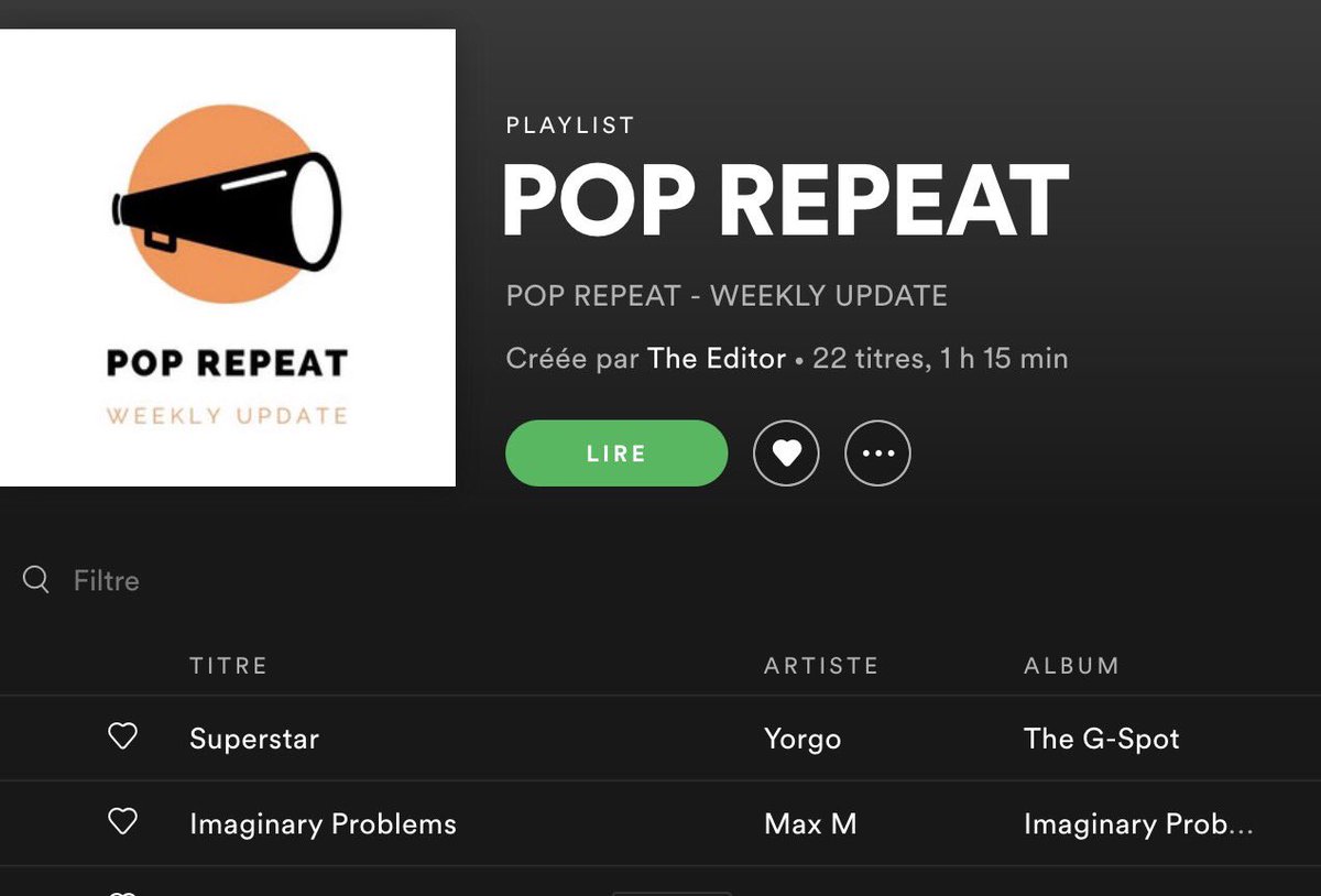 MaxMTheRobot's tweet photo. When you check your emails and discover that your last track was added not just to one but to 5 @spotify editorial playlists! 😲🥺🔥 🙏 @spotifyfrance @hervecocto @agencemmc #newmusic #newmusicfriday #freshtunes #hit #hits #imaginaryproblems #viral https://t.co/0CM2NVrRHj