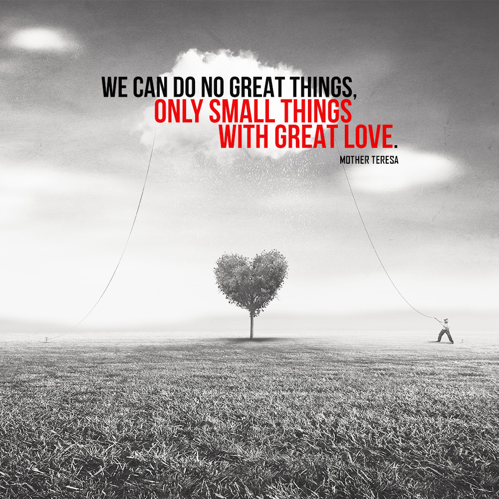 ZipVisible's tweet photo. "We can do no great things, only small things with great love." – Mother Teresa #payitforward #giveback #bevisible https://t.co/bVE2rFY7WY