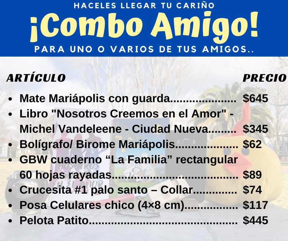 ProductosMarip1's tweet photo. ¡Combo Amigo!
Te presentamos este combo especial para esas personas especiales. 
No te pierdas estas oportunidad de hacerles llegar tu cariño!

Regalemos Felicidad!!!

#productosmariapolis #mariapolis #regalemosfelicidad #amigo #combo #diadelamigo https://t.co/qeJb7Oooyb