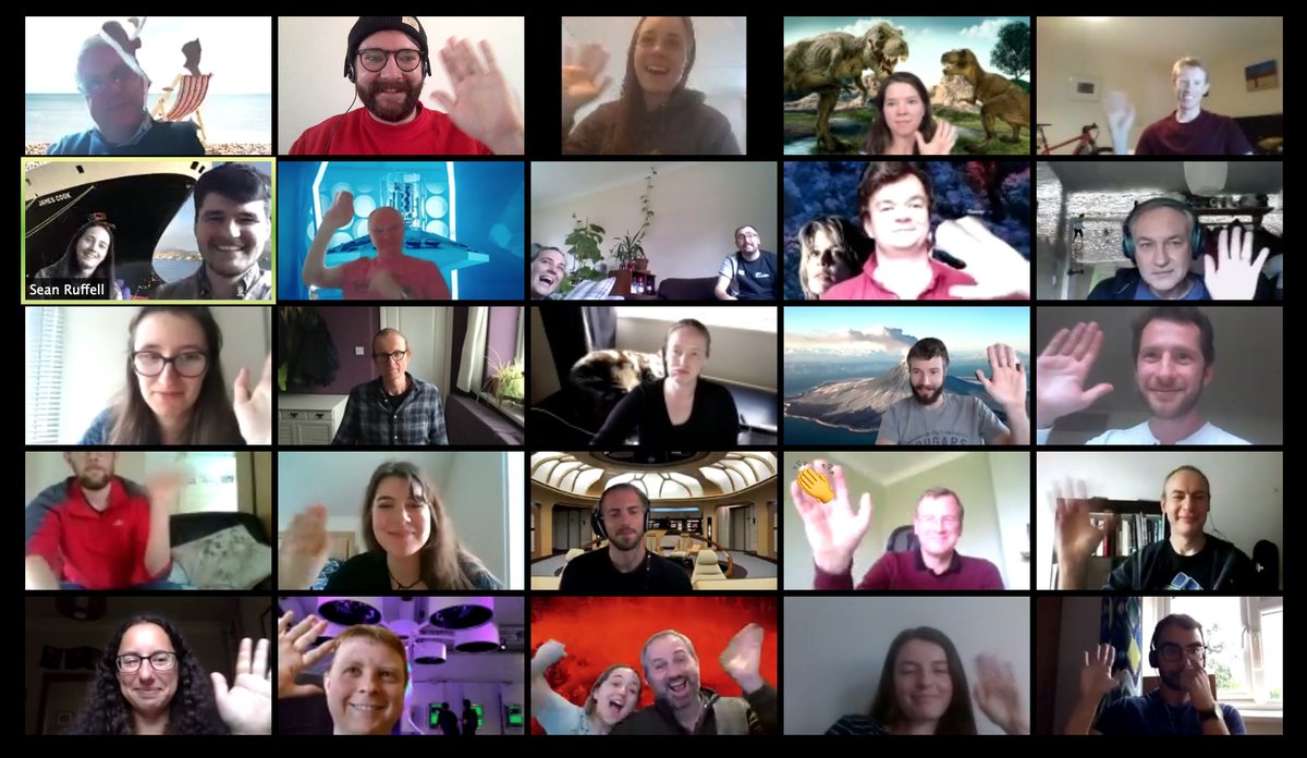 Our annual bbq couldn't happen this summer 😢 so we had a department-wide quiz instead! Hello to everyone from us at <a href="/DurUniEarthSci/">Durham Earth Science</a>! 
Huge thanks to <a href="/TimArmitage2/">Tim Armitage</a> and @Volcannabelle for organising! 🎉🥳