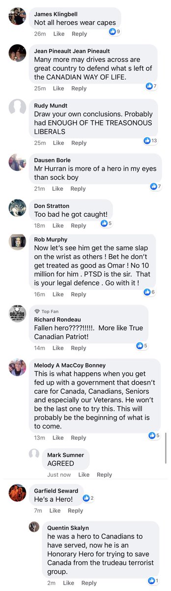 2. On the facebook page Old Stock Canadian, theyre lauding Hurren as a hero.