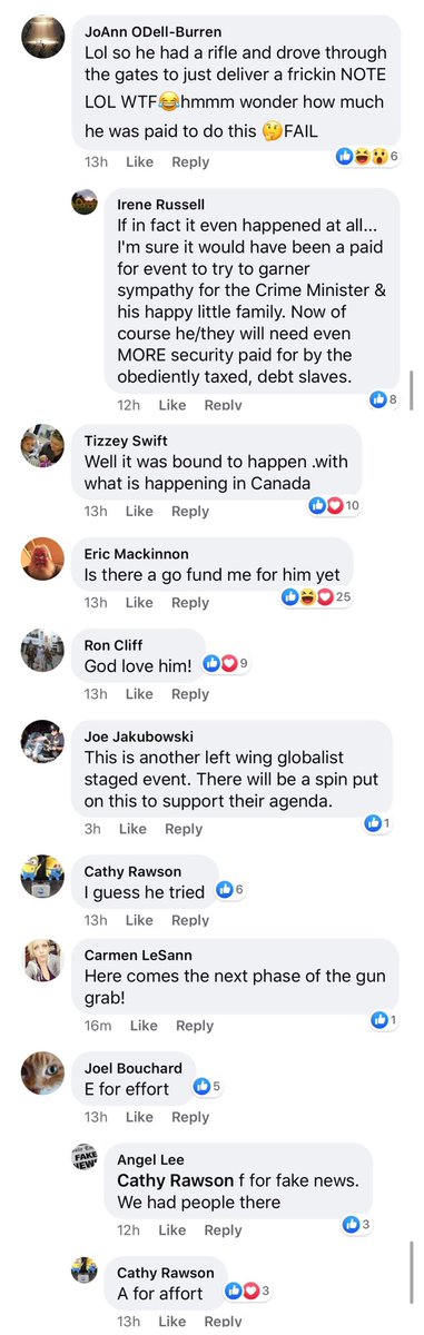 3. Calgary Yellow Vest Izidor Sarvari and friends are torn on whether it’s a false flag or Hurren is a hero. One asks if he has a GoFundMe.