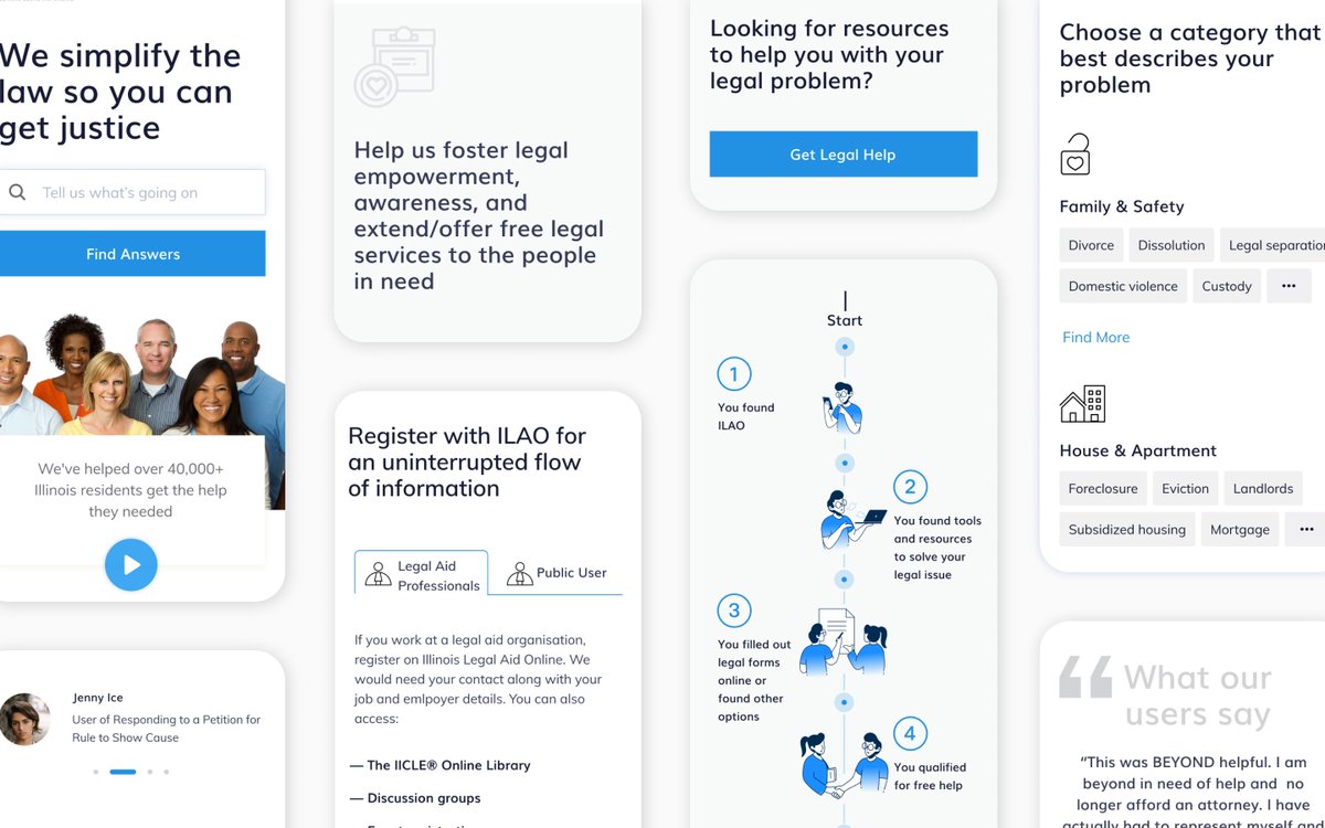 Imagine a world where legal help is accessible and simple to empower people with an actionable law resource! We partnered with <a href="/ILAO/">IL Legal Aid Online</a> to simplify access to the law through design solutions. We powered it by #opensource to create a seamless #digitalexperience
#accessibility #Drupal