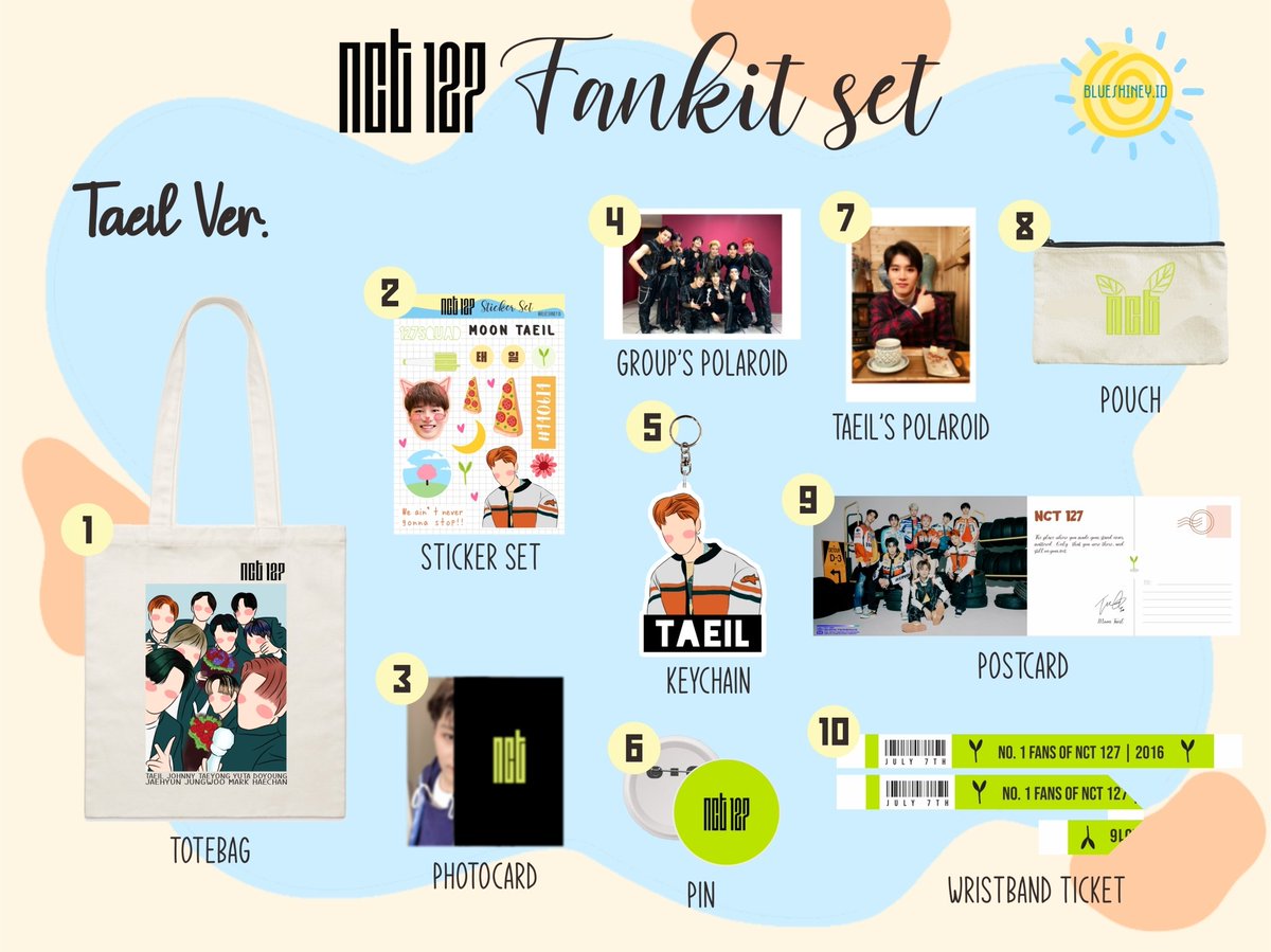 blueshiney_id's tweet photo. 🌼NCT 127 VERSION🌼
#TAEIL #JOHNNY #TAEYONG #YUTA #NCT #NCT127 #FANKIT #FANKITNCT #FANKITMURAH https://t.co/oG3t1KTiLX