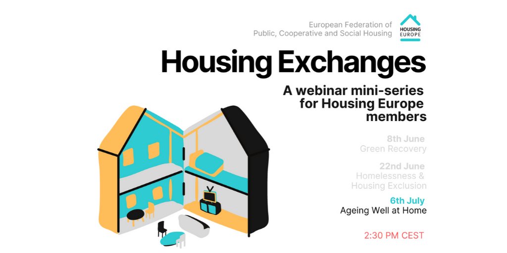 🛎️Join our next Members Webinar session "Aging well at home" - on the sector's work with older residents during the #COVID19 crisis &amp; beyond and how the EU can support measures to enable ageing at home in dignity. 

⏰MONDAY, 6th July | 2:30 PM CEST

bit.ly/2C36oTG