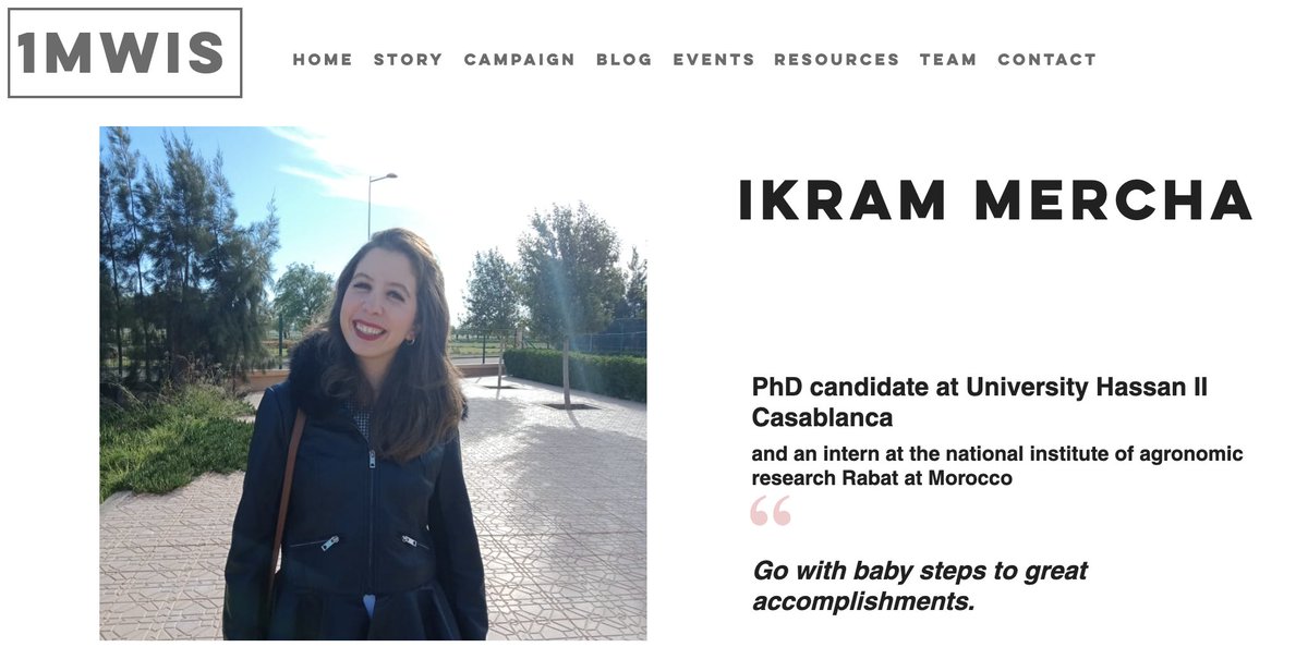 MillionStem's tweet photo. THREAD 68/100 

Meet Ikram Mercha- a PhD candidate - who studies animal diets and microbiology to offer new low-cost alternatives to the commercialized animal diet and provide sustainable global quality of camel milk. Incredible!

Ft &amp; thx @Ikrammercha
https://t.co/DTPxh6OW4X https://t.co/tGxc4ksTWE