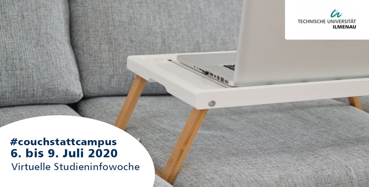 TU_Ilmenau's tweet image. Abi geschafft und auf der Suche nach einem Studienplatz? Alle Interessierten können sich bei unserer virtuellen #couchstattcampus-Studieninfowoche vom 6. bis 9. Juli über das Studium und Leben in Ilmenau informieren. Mehr Infos und das Programm: tu-ilmenau.de/couch-statt-ca…