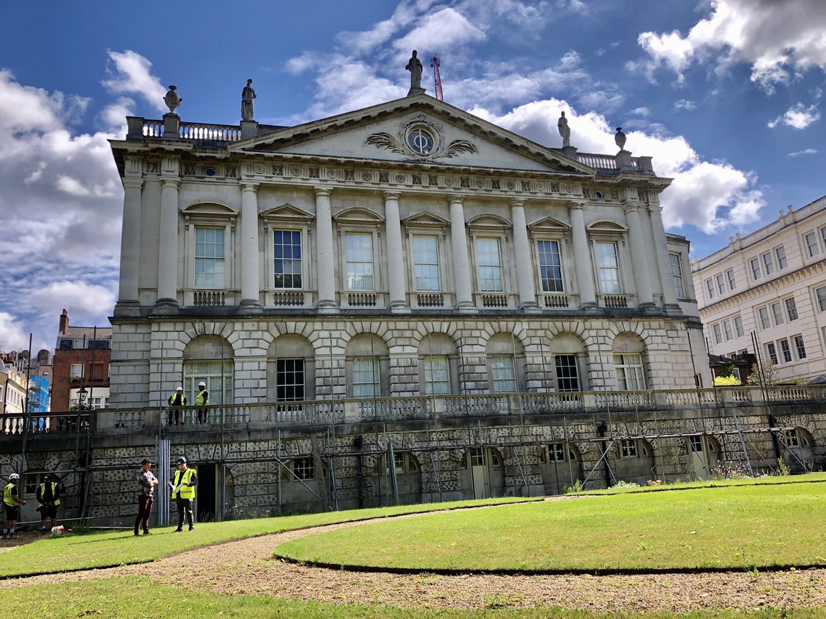 Pre-start meeting today for our project at the magnificent #grade1 listed Spencer House in St James's, London. #masonryrepair #masonrycleaning #conservation