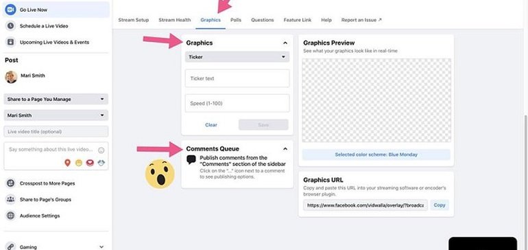 GU_Pamboozled's tweet photo. In March, #Facebook announced a range of coming updates to its Live Producer platform for desktop streams. Some users are now seeing a dedicated 'Graphics' tab in Live Producer, which enables you to add different types of graphic overlays on your stream.
https://t.co/99rr1mmawz https://t.co/5P00adatLh