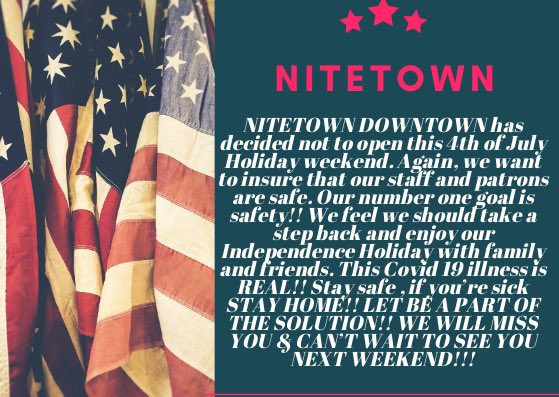 The 4th of July won’t be the same :( 

We’ll be back soon!!