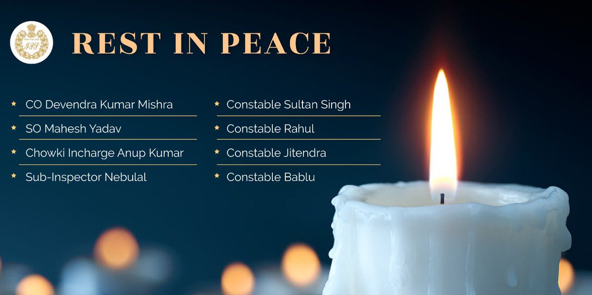 IPS_Association's tweet photo. IPS Association salutes the martyrdom of eight police personnel from @Uppolice, who made the ultimate sacrifice in the line of duty.

May the souls of the bravehearts rest in peace. Our thoughts and prayers are with their friends and families. https://t.co/qXlPFUIDcB