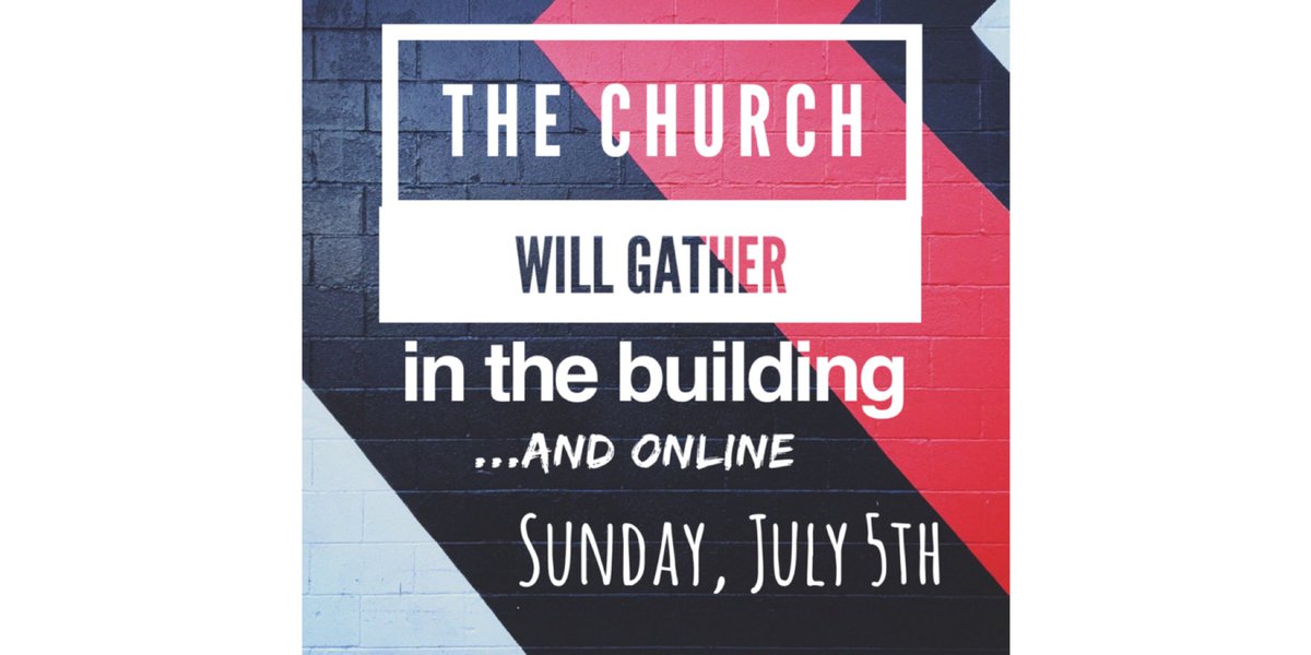 Join us in the building 
this Sunday, July 5th by 
“Saving A Space” at centralchurchonline.com

Or join us online ~

You are loved wherever you worship with us!

(Due to the Governor’s Executive Order, all services will be mask required)
