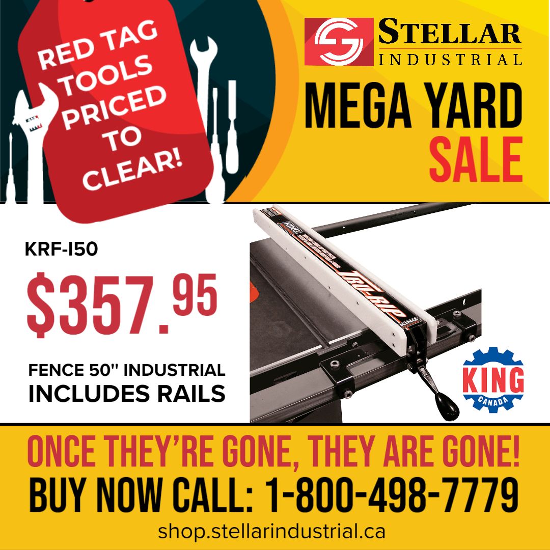 StellarIndSales's tweet photo. Our Stellar MEGA, Red Tag Tools Event is on now and we are starting with a selection from King Tools. Look out for new items daily. Remember these items are limited, so if you see it, and you want it, call or email us now! 1-800-498-7779 | sales@stellarindustrial.ca #KingTools https://t.co/AMDJaIHzVh