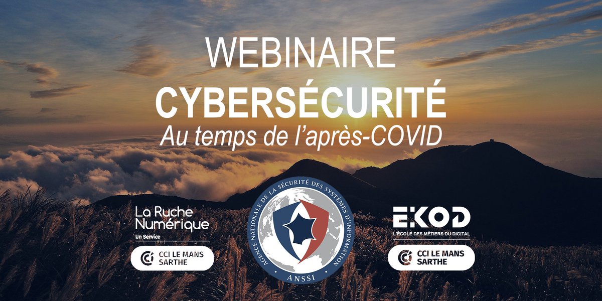 RucheNumerique's tweet photo. 🚀Rendez-vous lundi 6/07 à 11h pour un webinaire dédié #CyberSecurity
Inscriptions : https://t.co/rHjEI0H58S
#webinaire #apres #COVID__19 https://t.co/tN43o2UwmT