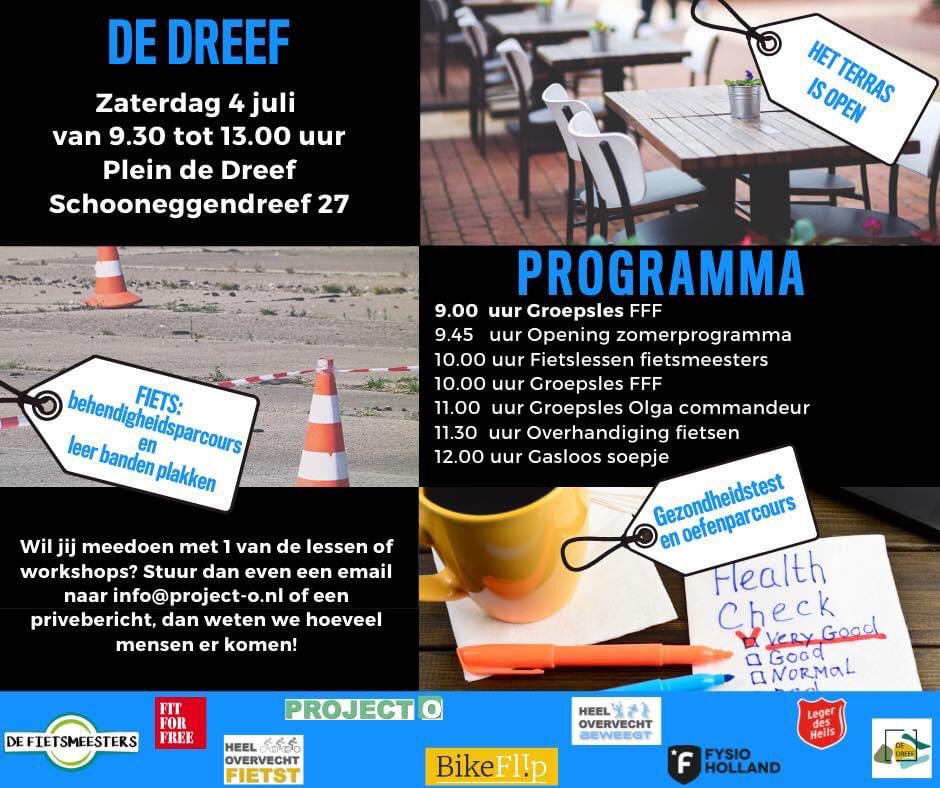 Hoe tof zou het zijn als een groep mensen in Overvecht, die misschien nu niet met vakantie kunnen, deze zomer GRATIS in beweging kan komen of goed leren fietsen! Hoor er alles over morgenochtend op plein De Dreef. Met om 11 uur ook nog <a href="/OlgaCommandeur/">Olga Commandeur</a>! #samenvoorovervecht