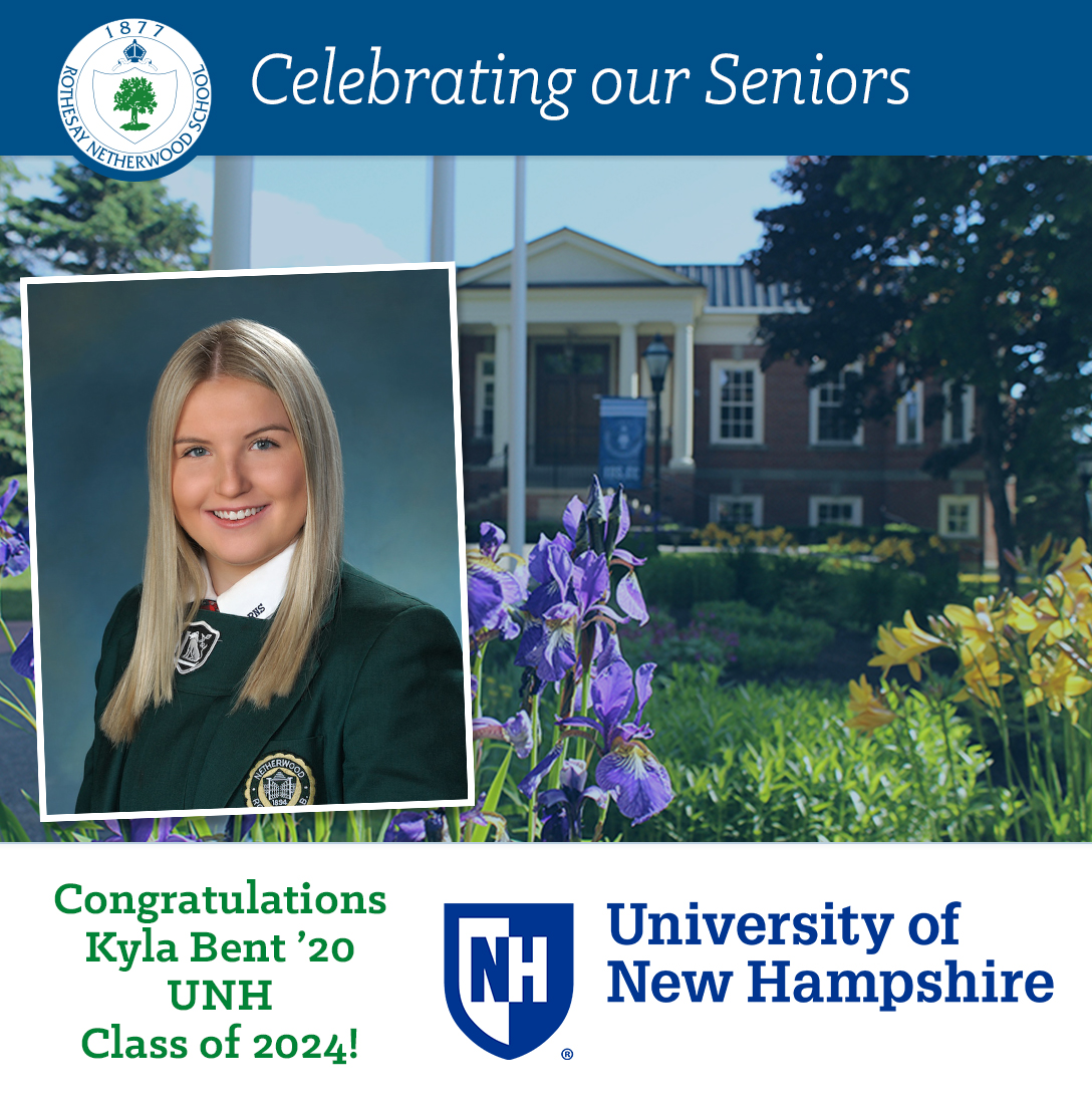 Kyla came to RNS in Gr. 9 to join the PG Hockey team &amp; quickly branched out to become a leader in many areas. She was Student-Life Prefect, <a href="/BBBSSaintJohn/">BBBSSaintJohn</a> mentor &amp; Outflow volunteer. Kyla’s skill &amp; leadership earned her a scholarship to UNH to study &amp; play NCAA Division I hockey.