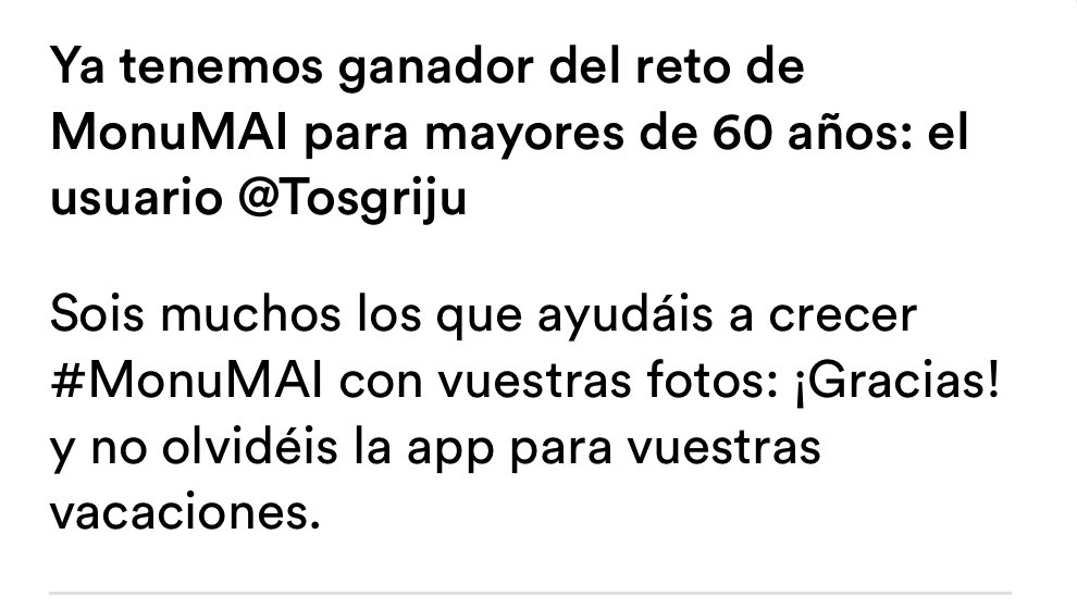 Felicidades a nuestro usuario ganador!