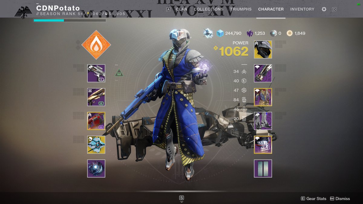 CDNPotato's tweet photo. @Bungie Is this what Felwinter would've looked like if he had mad drip? #BungieDayFashionShow https://t.co/VPTf3O6U9d