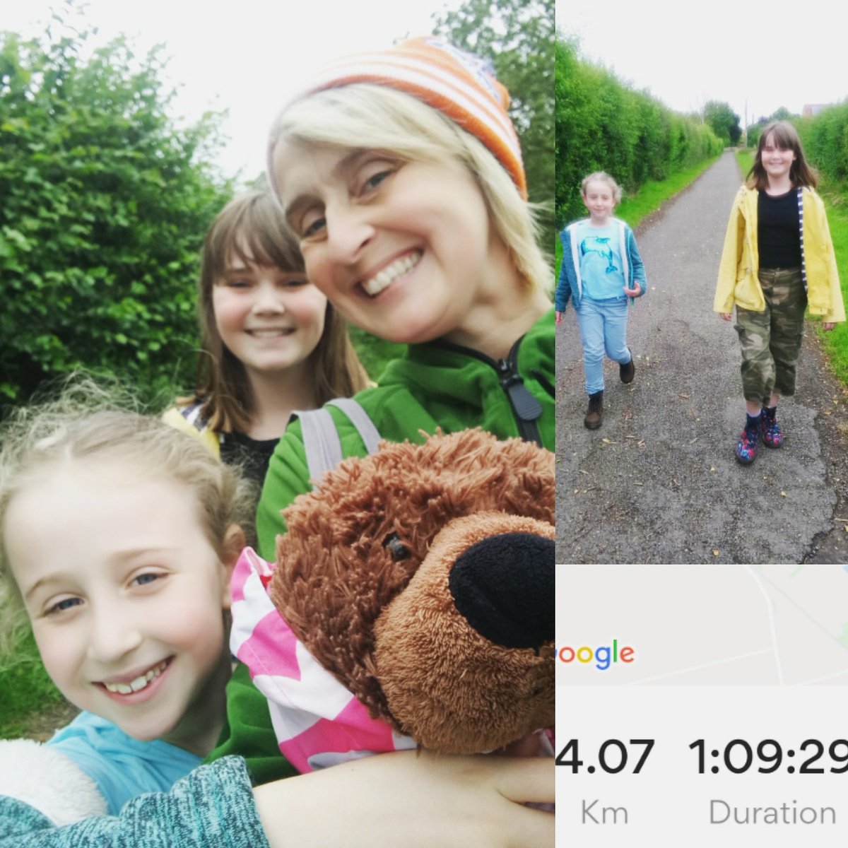 DebzHolland's tweet photo. Day 3 of 100km in July for Unicef.
4km done today with support from big sister, Matilda, and big bear! Children helping children 🐻 💖
@UNICEF @NoctonPrimary @PrioryLSST 
#unicef #wecandothis #helpchildren #helpchangetheworld #GenerationCovid #100kmin31days #thankful https://t.co/w6r4ym94vc