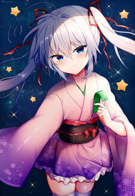 7月の絵です!!2枚目は背景無し 