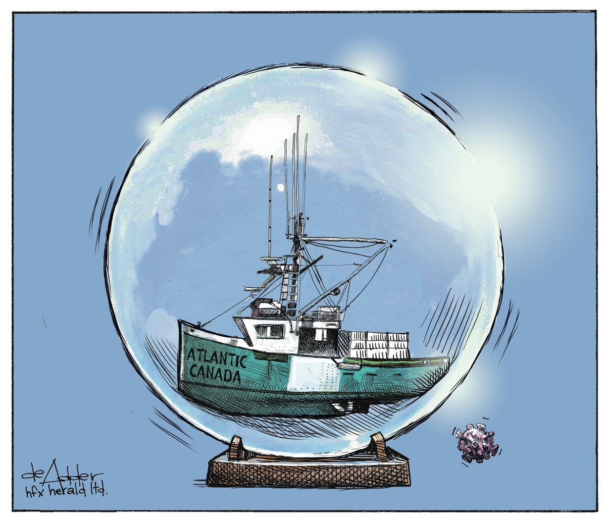 deAdderCanada's tweet photo. Lucky to live in Atlantic Canada. Cartoon for @chronicleherald #AtlanticBubble #bubble #covid19 https://t.co/A1aXHJFI83