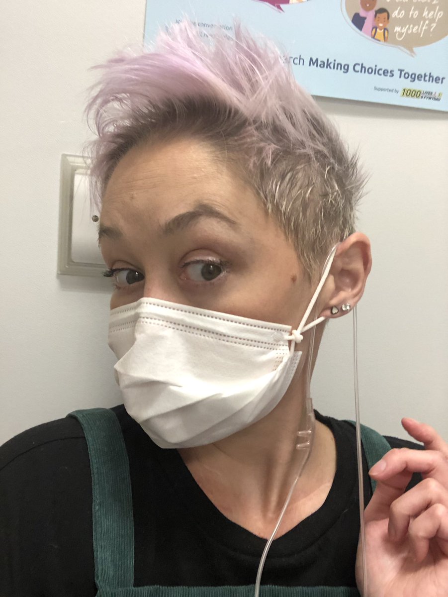 KToogie's tweet photo. I spent the day at my #cysticfibrosis centre & made sure to wear my mask. Altering it to fit my smaller face, so no gaps on the side. Yes I felt uncomfortable with less than 20% lung function but it didn’t change my oxygen saturation levels. They stayed the same. #Maskssave https://t.co/X0c6OOiiZc