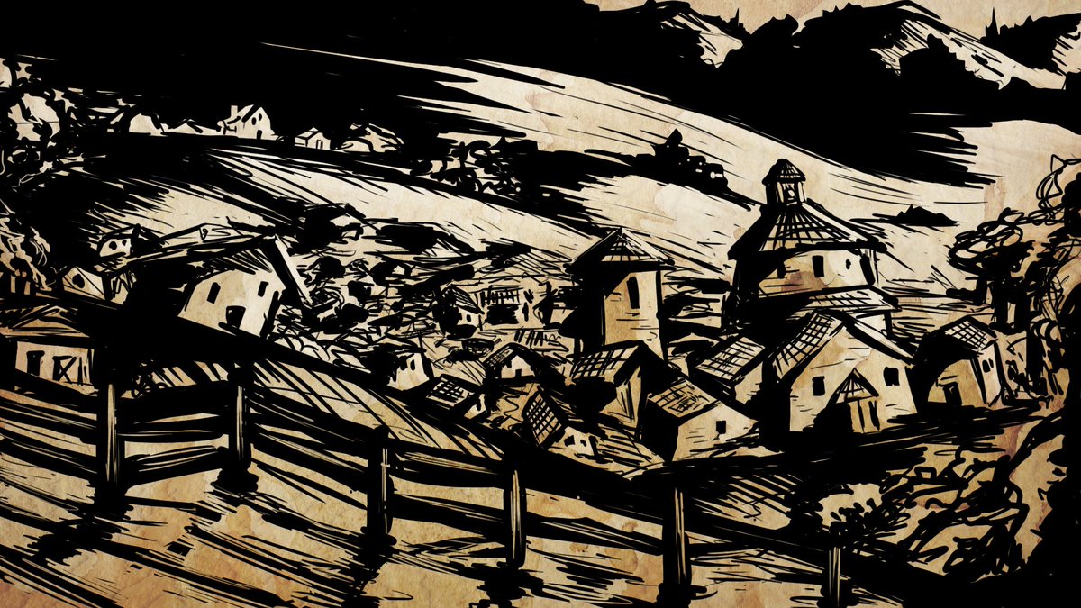 OuterEyeStudios's tweet photo. "...the village seeped out from beyond the horizon. Any other day, the sight of this half-abandoned, sinkinghamlet would extract a bitter sigh of relief, but this time it was merely the dreary backdrop to an even longer journey."
#YourJournal #ShortStory #Writing https://t.co/neatK0QCIO