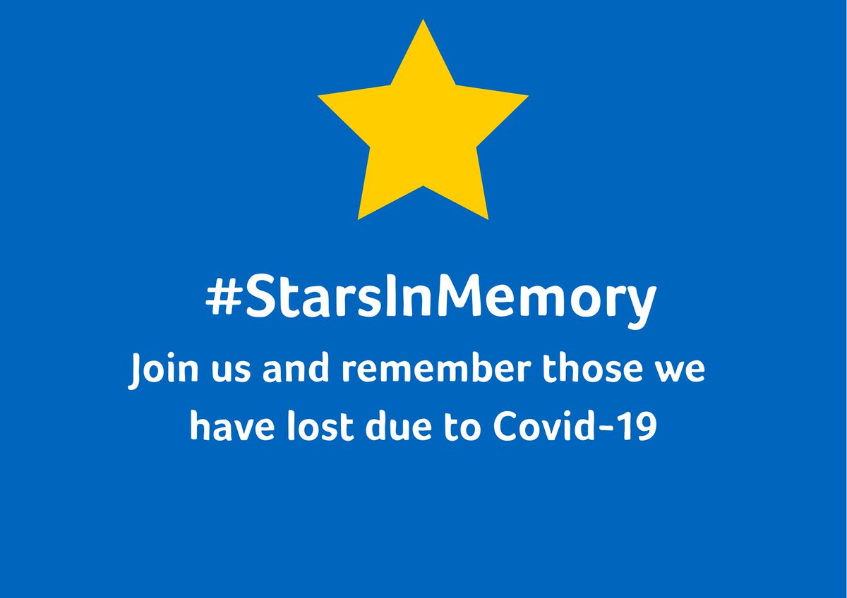MarieCurieWM's tweet photo. Today we are joining the #StarsInMemory campaign to remember those who have tragically lost their lives during the Covid-19 pandemic. Join us by making a star and placing it in your window or post on social media under the hashtag #StarsInMemory. https://t.co/9teDOFwTbq