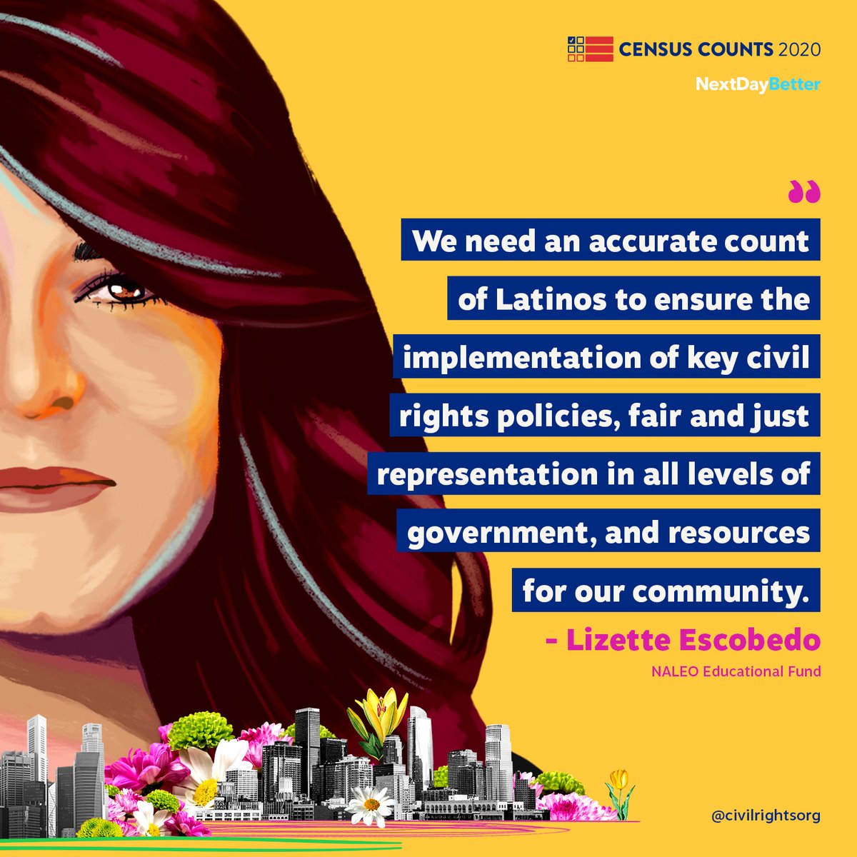 NALEO's tweet photo. We must complete the #2020Census for the next generation. This is especially true for our @EscobedoLizette. She wants her daughter, Rosita, to know that she did all she could to secure her future.

Fill out the census at https://t.co/0x62t4eMLu. #CensusCounts #HagaseContar https://t.co/HBLC3ftFaL