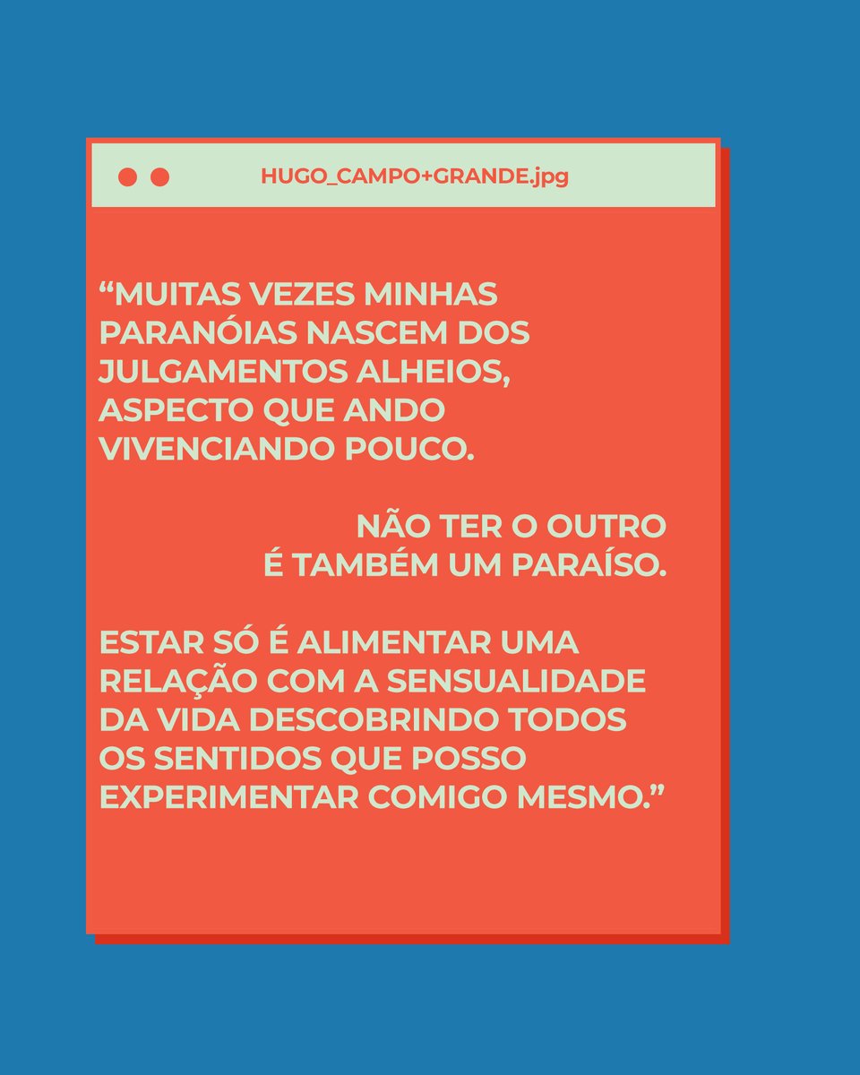 AboutChicos's tweet photo. "Olhar para partes do corpo que são lindas e nunca parei para reparar, pois sempre estava preocupado com o que os outros iriam achar. Sabe quando ouvimos uma música de uns dez anos atrás e percebemos o som de um instrumento que sempre esteve ali? É isso" https://t.co/gqj7vYfEKG