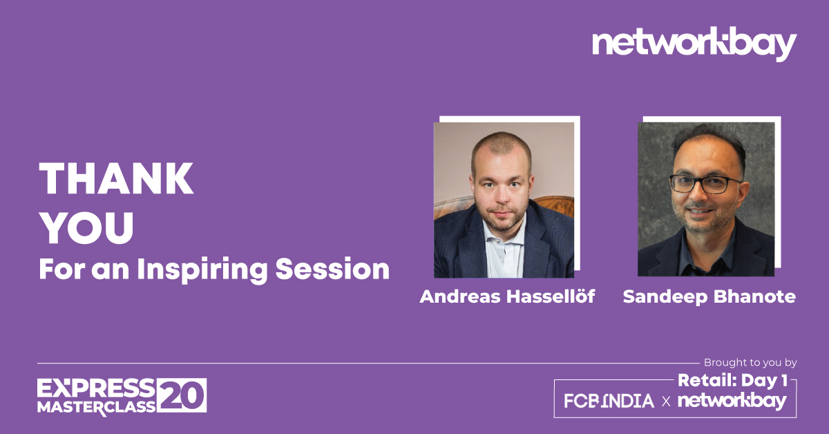 A special thank you to our guests for today, Andreas Hassellöf and Sandeep Bhanote. We are honoured to host prominent and engaging experts like you on our platform.

#ThankYou #Retailmarketing #ombori #radius8 #retailtech #retailbusiness #virtualretail #modernretail