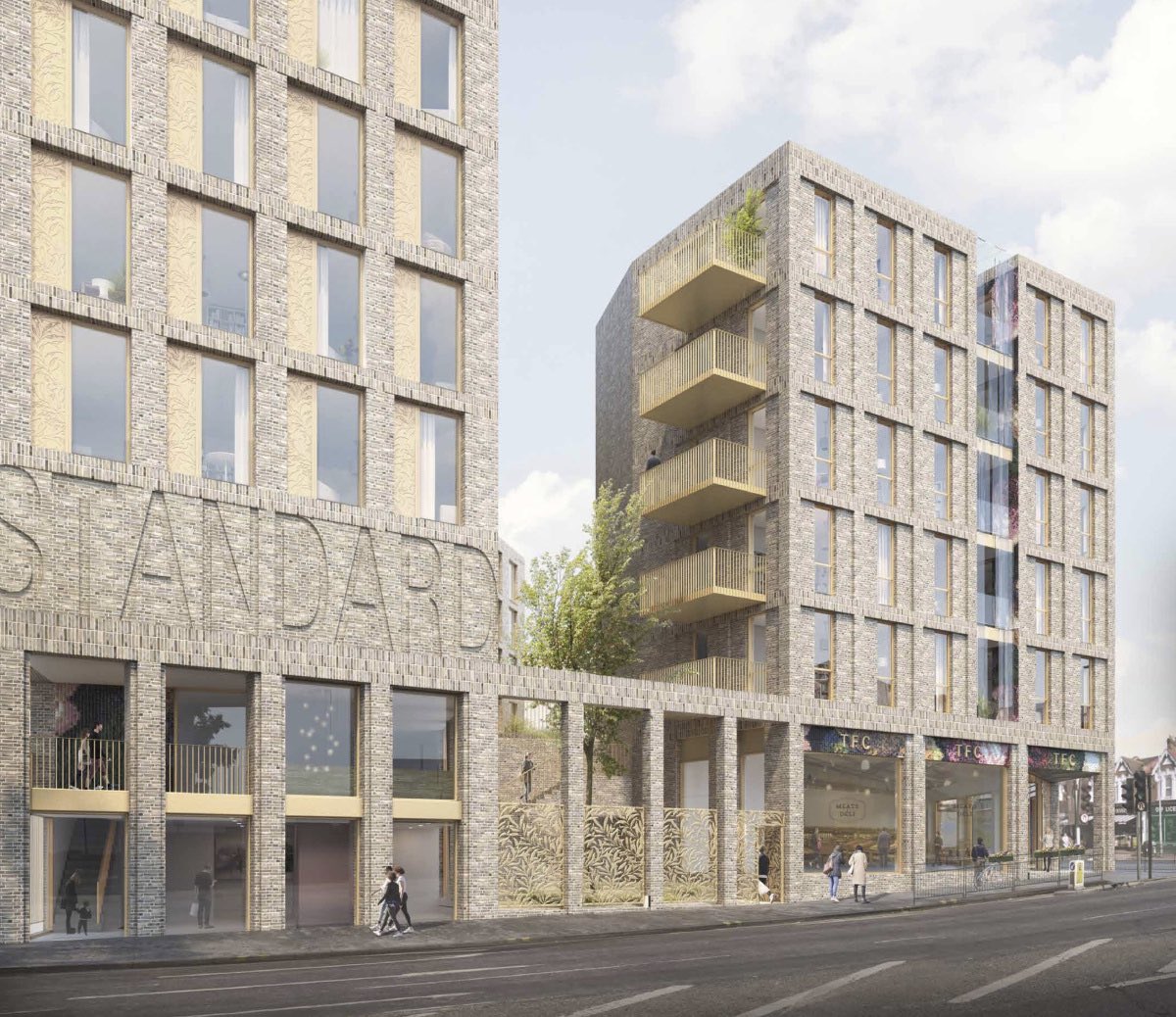 We_R_HighamHill's tweet photo. The proposals for the Standard Site at Blackhorse Road have changed somewhat! Shared after seeing a post on Facebook. I much preferred the old design. It was good. Have they changed architects? No mention of them now. https://t.co/h9zIyEscZ2 https://t.co/6MJsIejnlo
