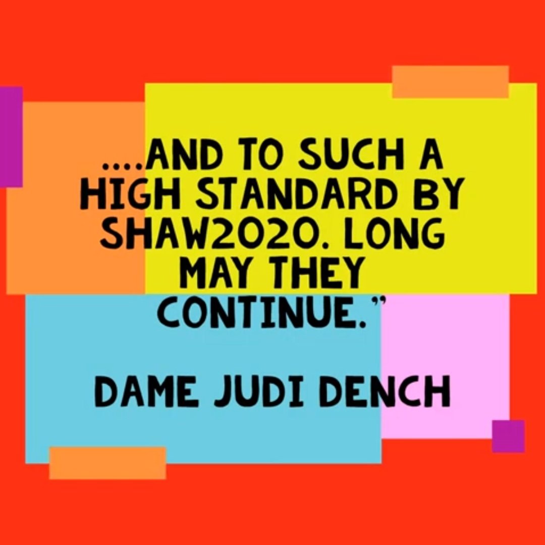 SHAW_2020's tweet photo. We are so lucky to have support from some really super industry professionals. Thank you #DameJudi, @GylesB1 @dearjohnbyrne, @Bonn1eGreer, @IanMcKellen, @pmiller67 @ramblinghobo @joannaforest @SupportBritish @ShawSoc @LondonTheatre1 #TSSAC #SHAW2020 #actors #theatre #TalkingShaw https://t.co/xTomnuwBbj