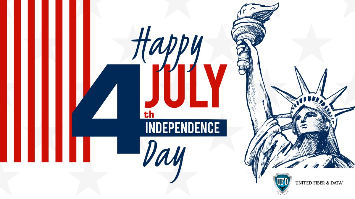 UnitedFD's tweet photo. Happy Independence Day from all of us at United Fiber &amp; Data! We wish you a safe, peaceful long holiday weekend surrounded by your loved ones! 

#4thofjuly #celebrate #independenceday #holiday #familytime #qualitytime #letscelebrate https://t.co/9faOxuCyuh